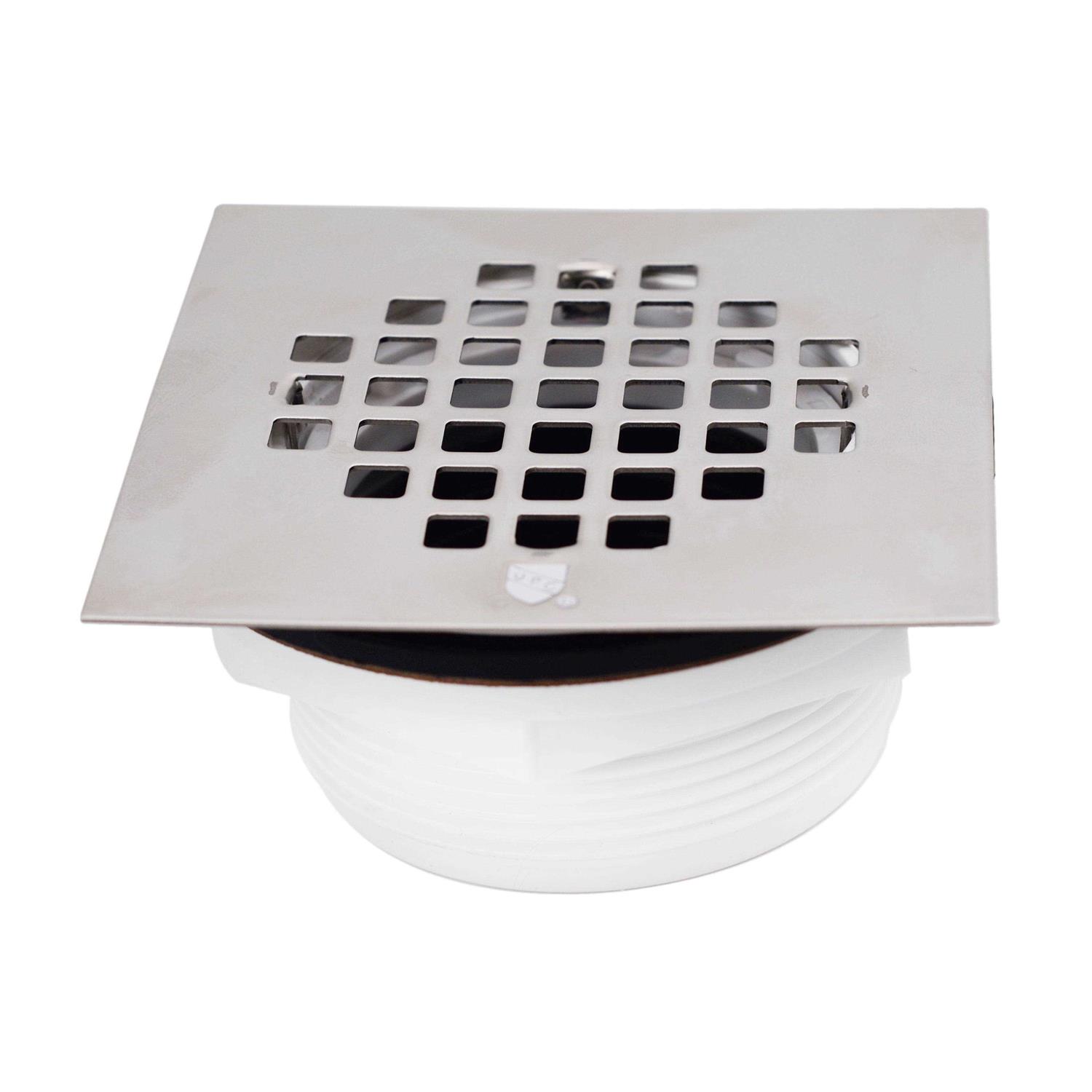 Westbrass 2 Sch 40 PVC Shower Drains with 4-1/4 Square Cover D206PS-26 - Cheap Fitting