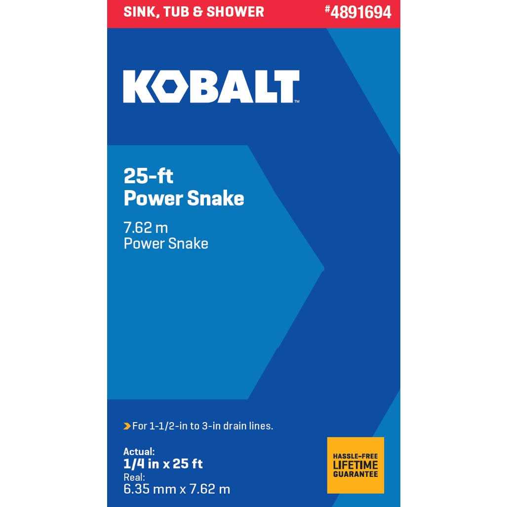Kobalt High Carbon Wire Drain Auger 59184 - Cheap Fitting
