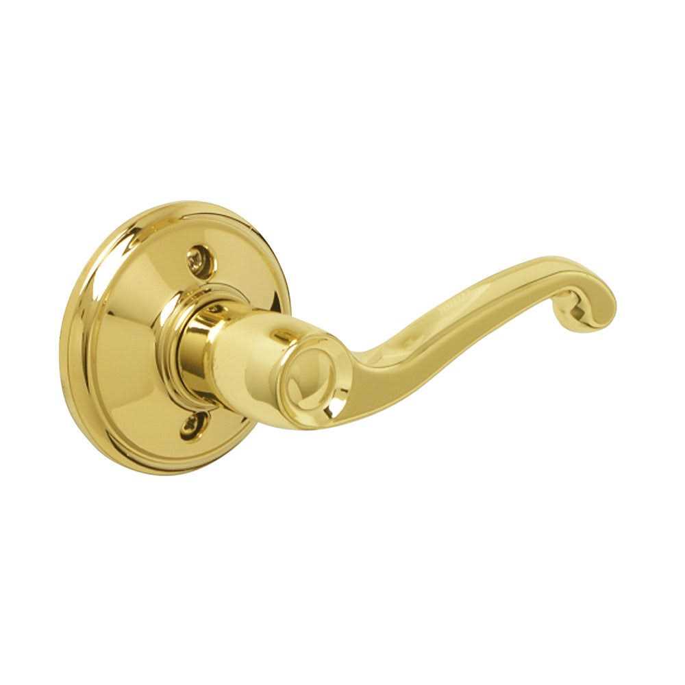 Schlage Dummy Lever Flair Bright Brass Right Handed - Cheap Fitting