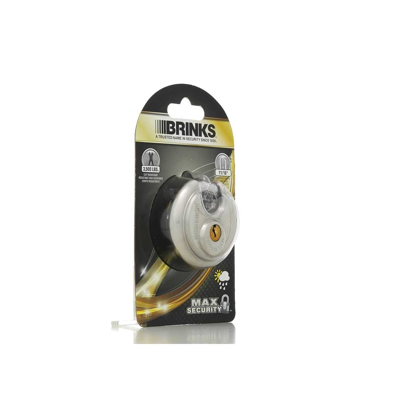 Brinks Promax Security Stainless Steel Discus Padlock - Cheap Fitting