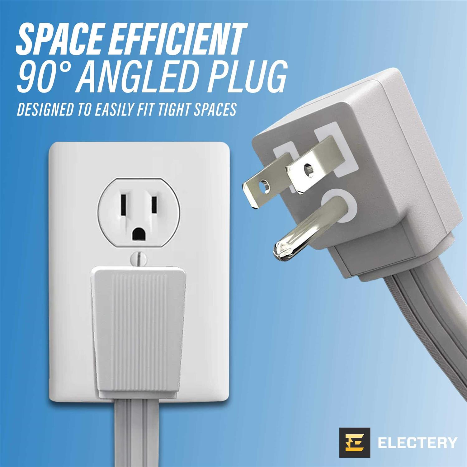 Appliance Power Extension Cord Heavy Duty 14 Gauge Gray Wire for All Major Appliances - Cheap Fitting