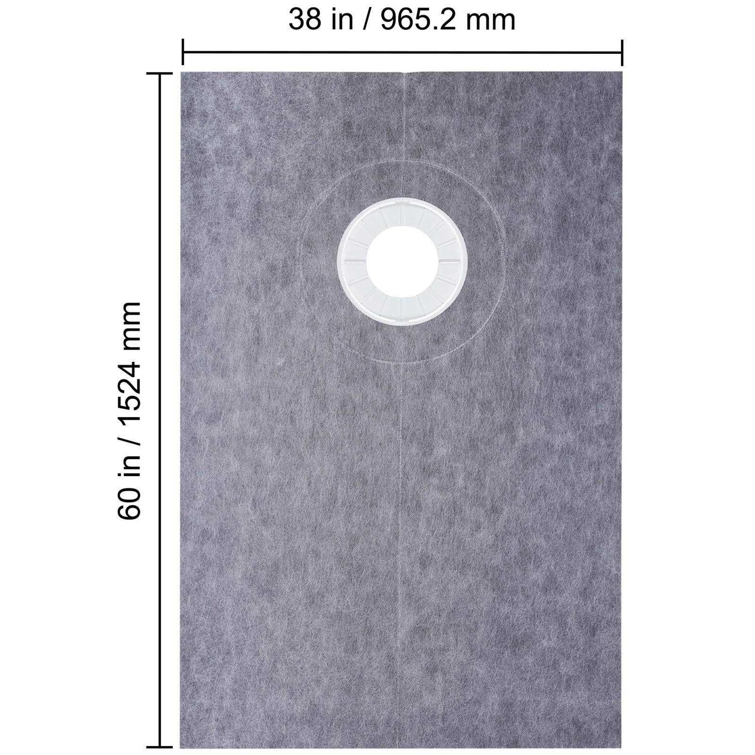 VEVOR Shower Curb Kit 38 x 60 Abs Watertight Shower Curb Overlay with 4 Abs Offset Bonding Flange LYDZT38X60ABS1JYXV0 - Cheap Fitting