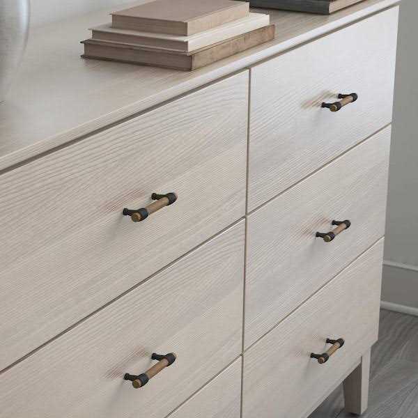 Liberty Modern Wood Matte Black and Rustic Pine Cabinet Drawer Bar Pull - Cheap Fitting