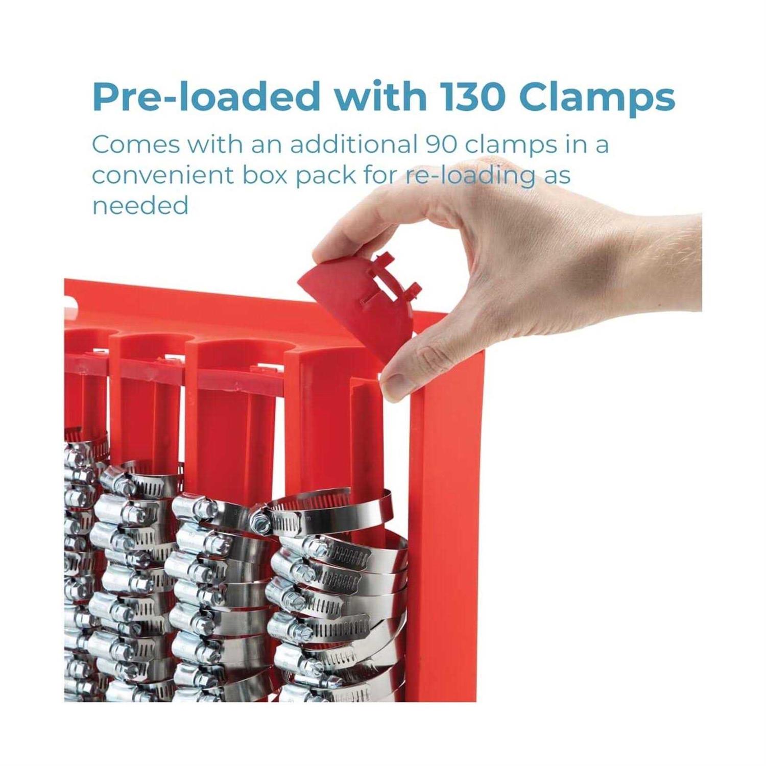 Koehler Enterprises Kedis220 220 Piece Hose Clamp Set in Mountable Rack - Cheap Fitting