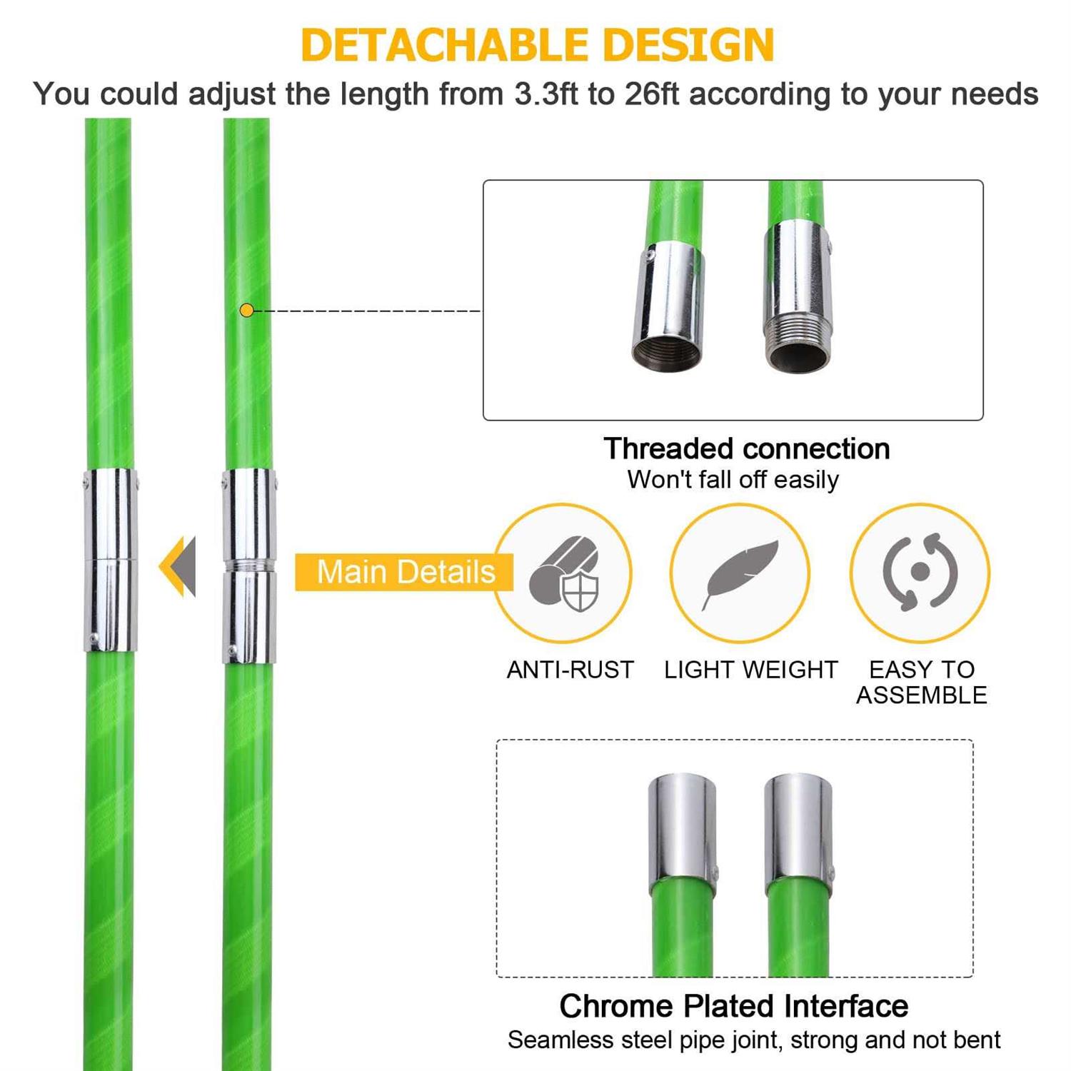 26 Feet Tree Pole Pruner Manual Branches Trimmer Tree Branch Garden Tools Loppers Hand Pole Saws Extendable Height - Cheap Fitting