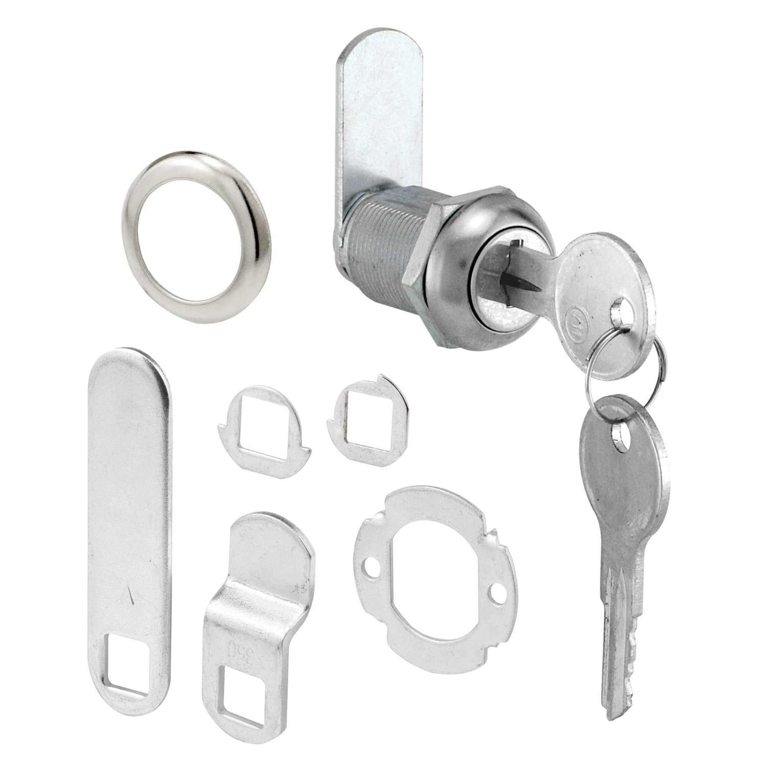 Prime-Line Chrome Gray Steel Cabinet/Drawer Lock - Cheap Fitting
