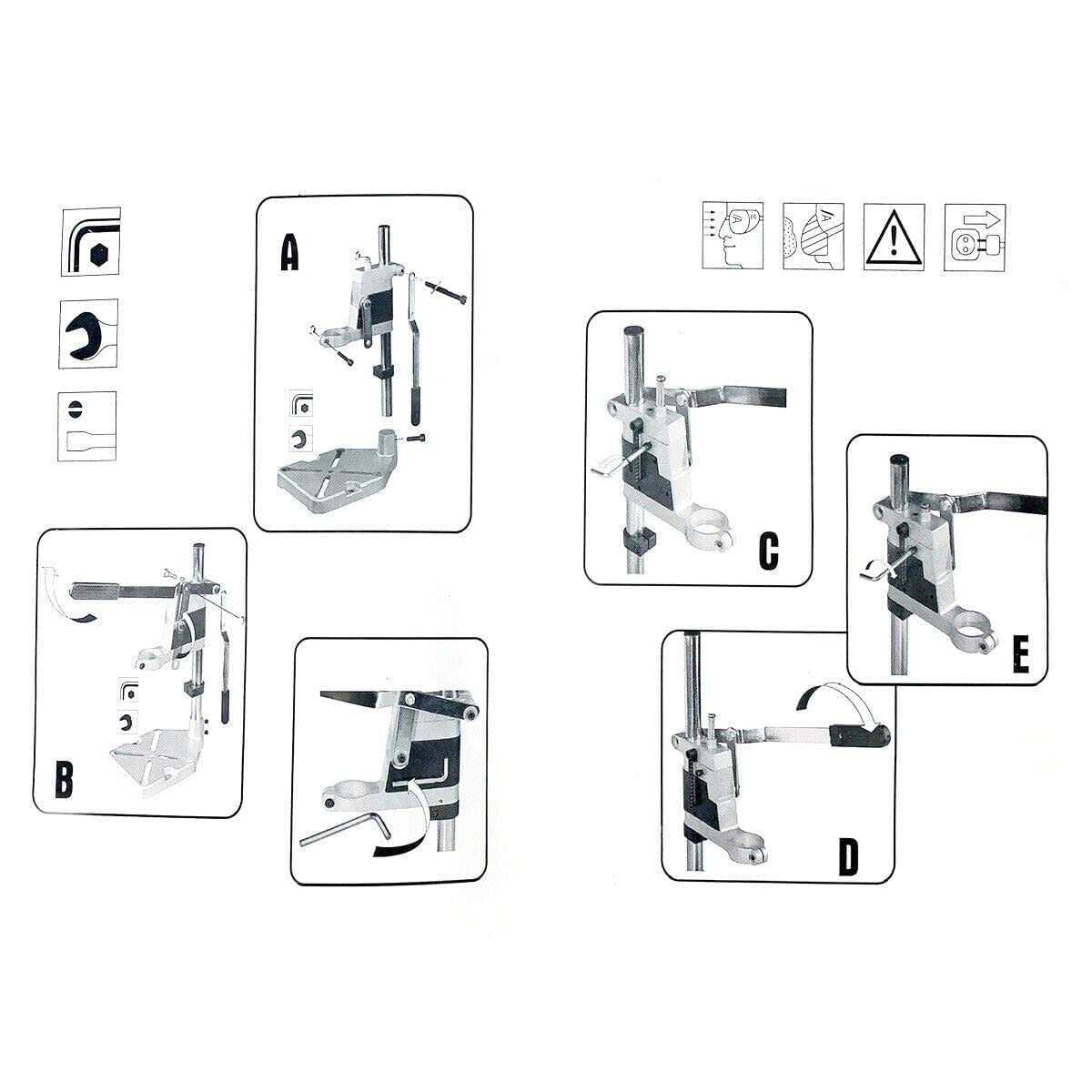 Niccoo Drill Press Stand For Hand Drill Adjustable Bench Clamp Drill Press Floor Stand Workbench Repair Tool For Drilling Collet Workshop,Single - Cheap Fitting