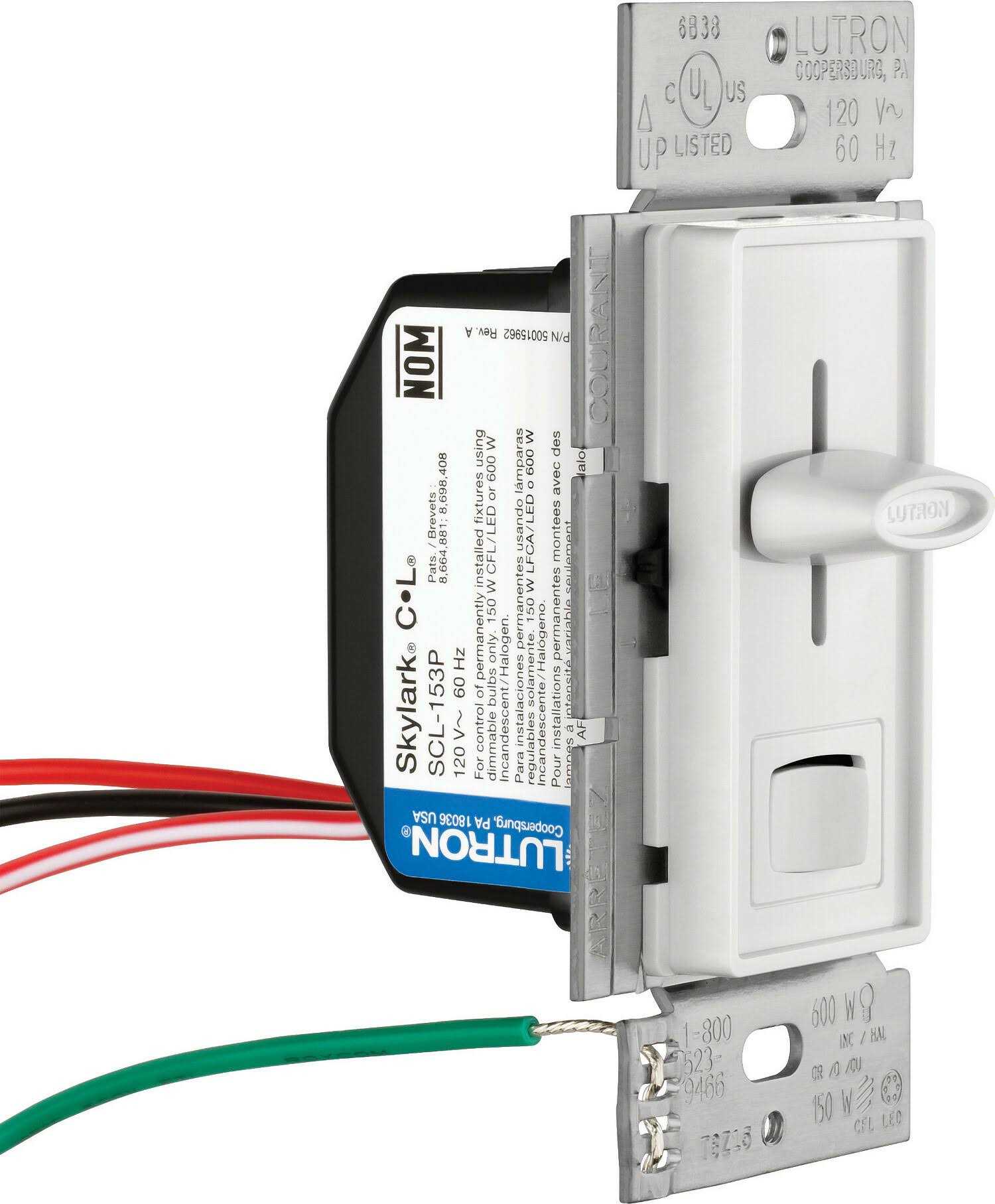 Lutron SCL-153PH-WH Skylark CFL/LED Dimmer White - Cheap Fitting