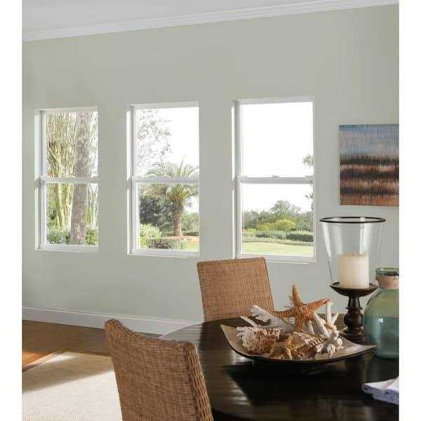 American Craftsman 23.375 in. x 35.25 in. 50 Series Low-E Argon Glass Single Hung White Vinyl Fin Window - Cheap Fitting