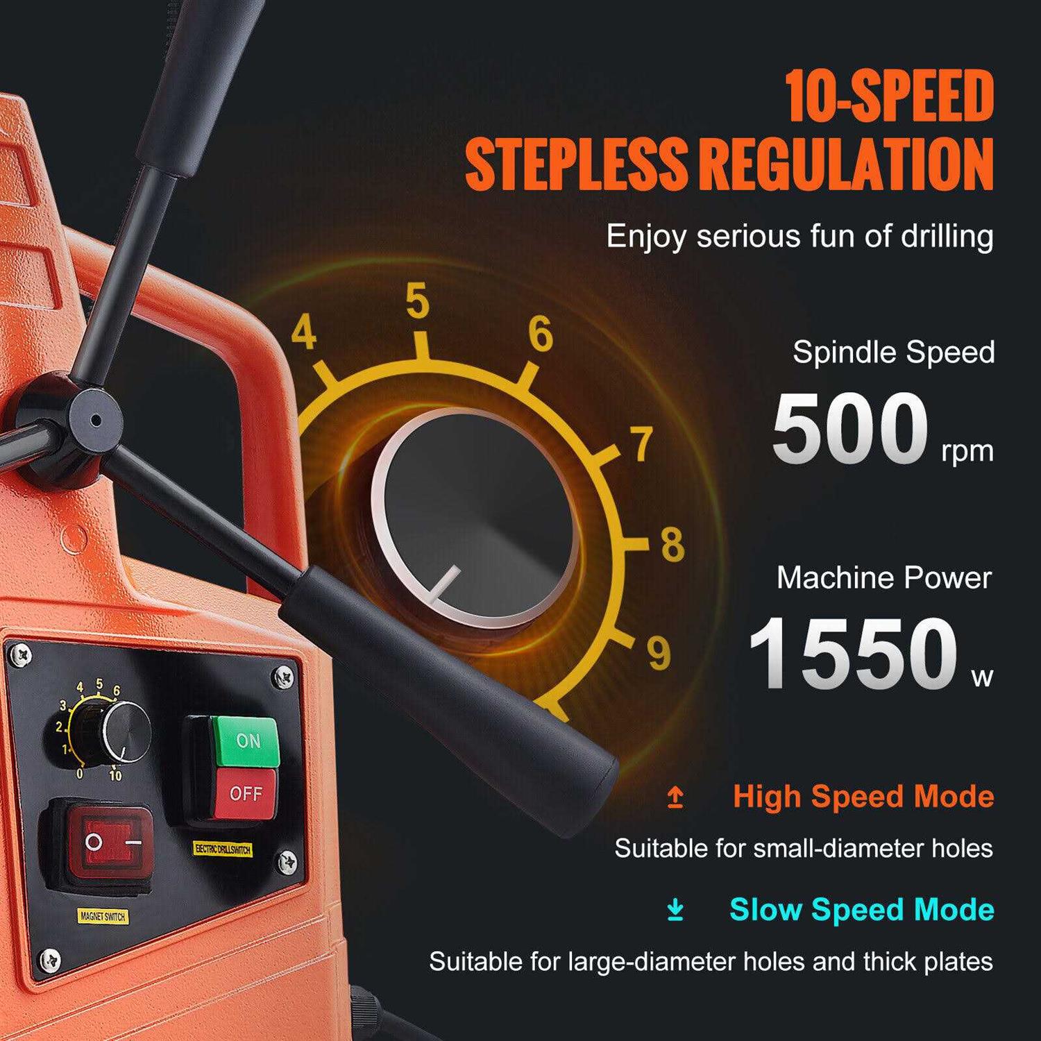 VEVOR Mag Drill Press 1550W 2 Boring Diameter 2922lbf Magnetic Drill - Cheap Fitting