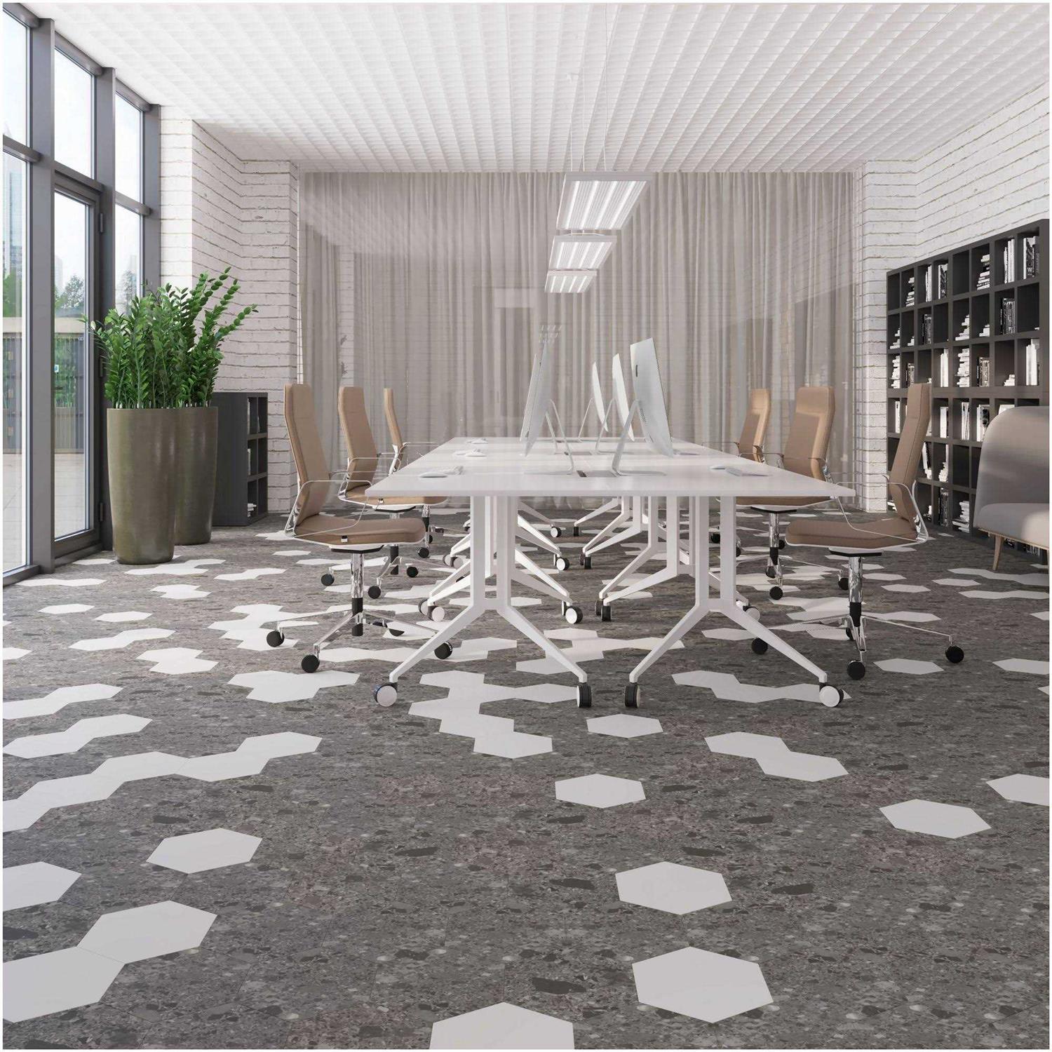 Lucida Mosaicore 8-13/16 Wide Smooth Pure Black Vinyl Tile Flooring - Cheap Fitting