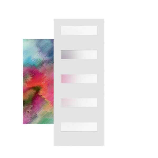 Stile Doors 80 in. 5 Lite Wood Satin Glass - Cheap Fitting