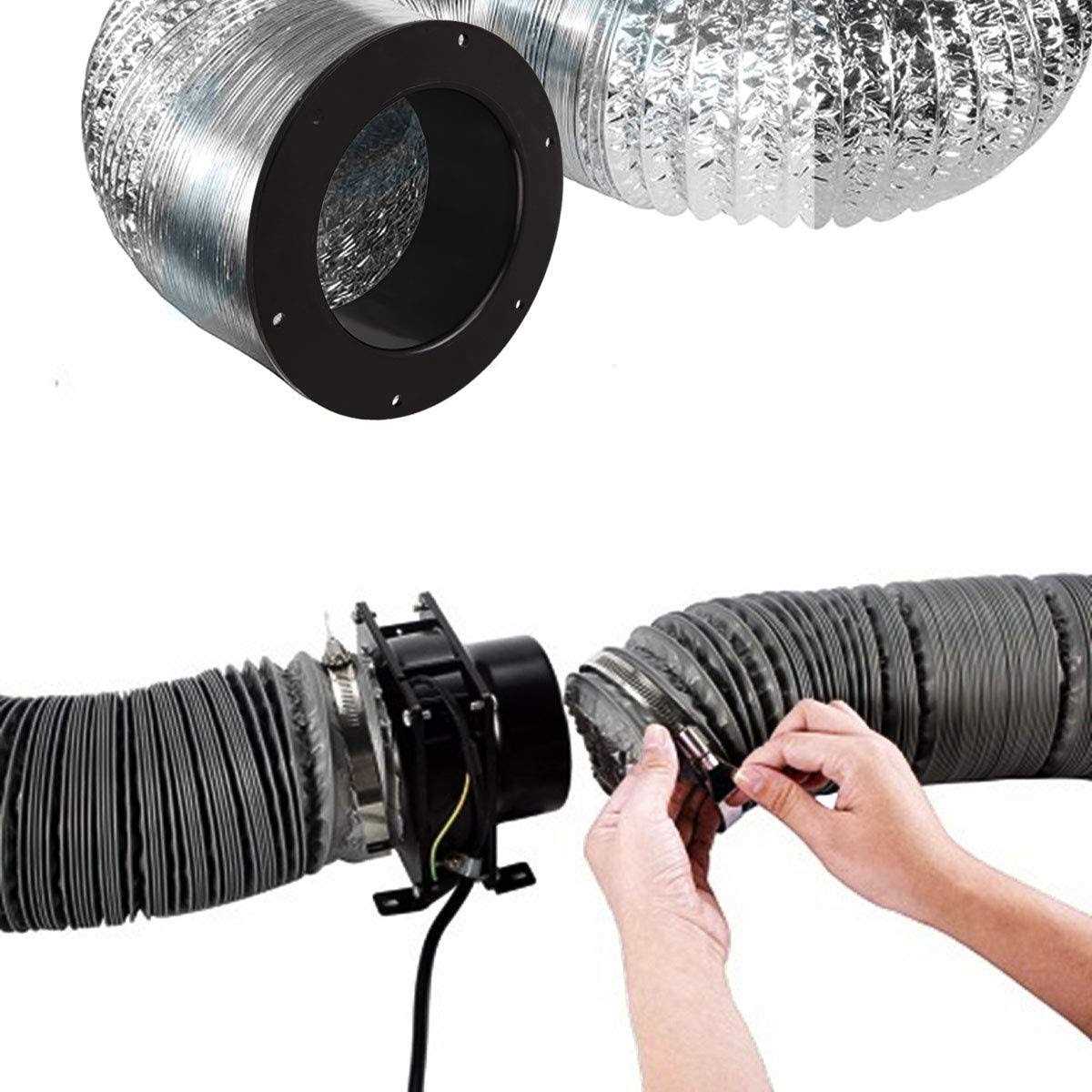 Abuff 4-inch Duct Connector 2 Pack Plastic Straight Pipe Flanges - Cheap Fitting