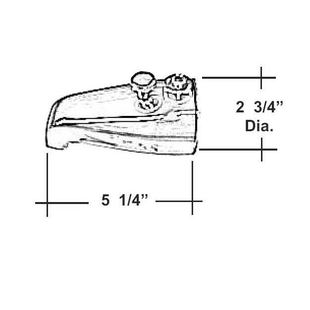 Barclay Products Tub Diverter Spout 185-S - Cheap Fitting