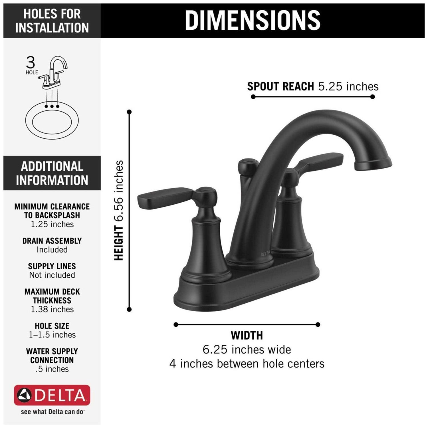 Delta Woodhurst Bathroom Faucet - Cheap Fitting
