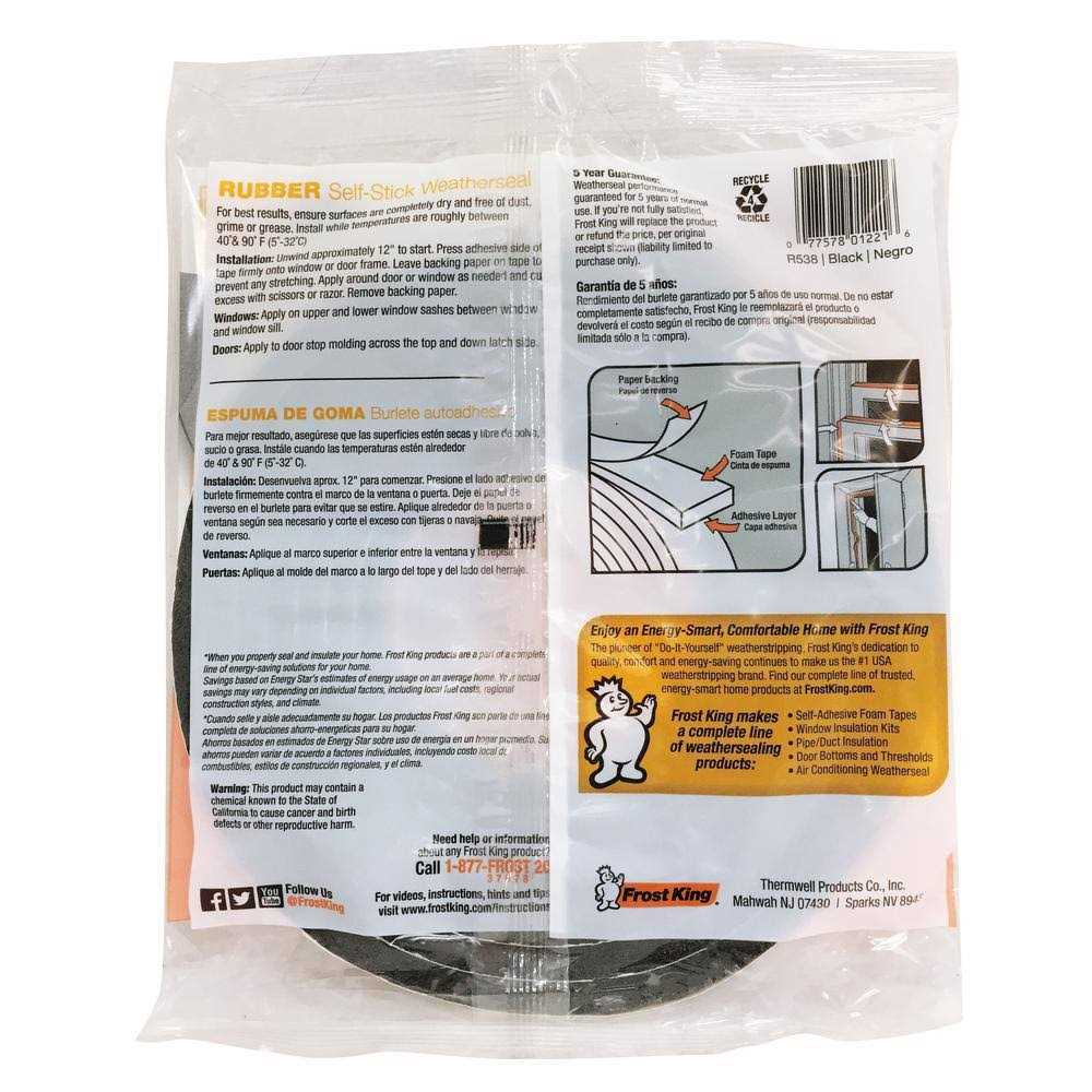 Frost King Rubber Foam Tape R538H - Cheap Fitting