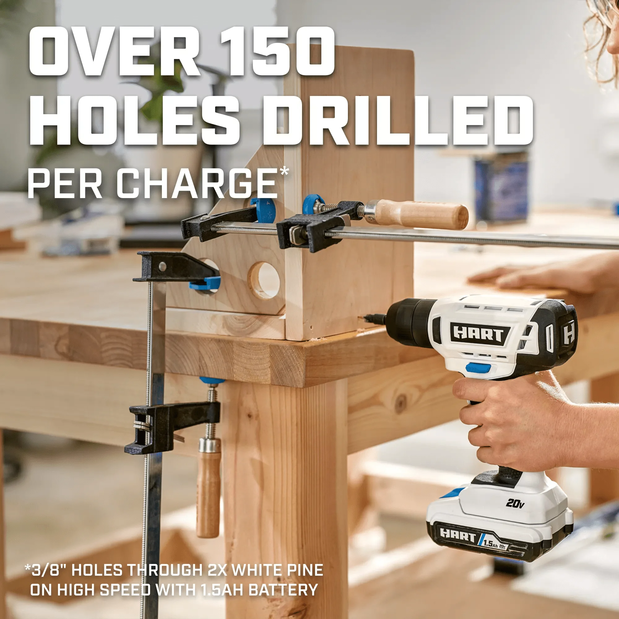 HART 20-Volt 3/8” Drill/Driver Kit, Generation 2, (1) 1.5Ah Lithium-Ion Battery - Cheap Fitting