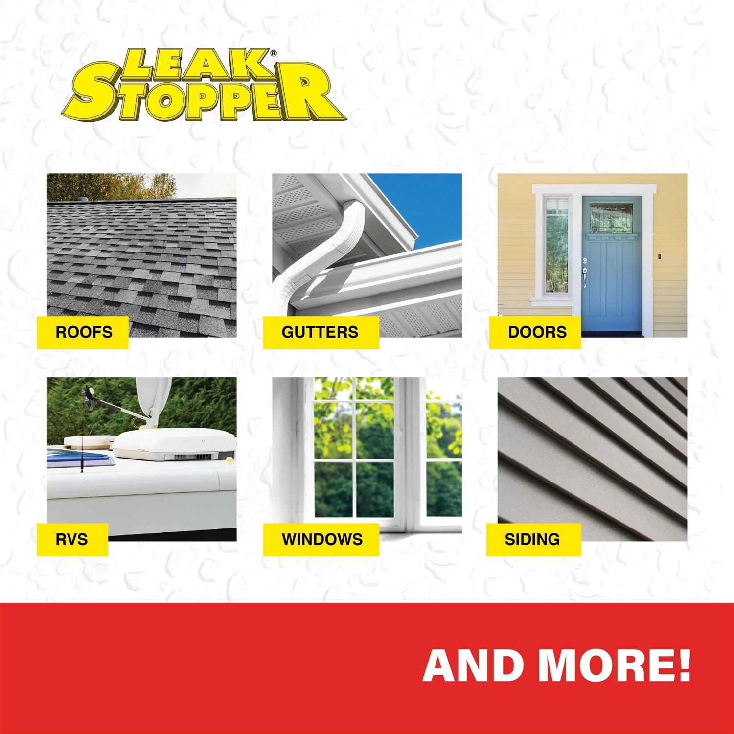 Leak Stopper 10 oz Rubber Flexx Clear Sealant - Cheap Fitting