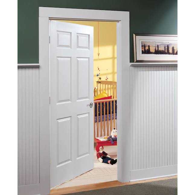 ReliaBilt Colonist Textured 24-in x 80-in 6-panel Hollow Core Primed Molded Composite Slab Door LO30402 - Cheap Fitting