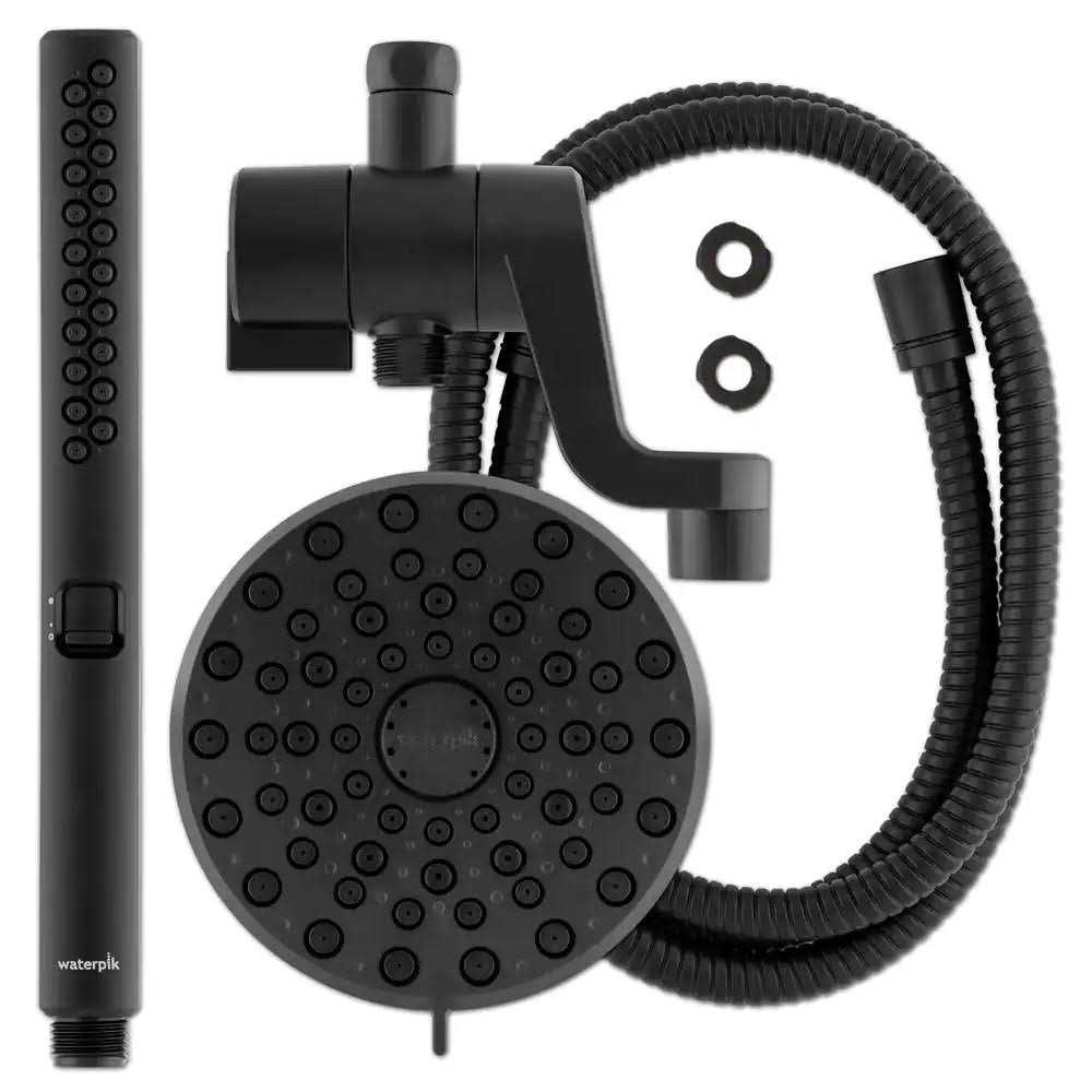 Waterpik 12-Spray High Pressure 1.8 GPM 5 in. Wall Mount Dual Shower Head and Handheld Shower Head - Cheap Fitting
