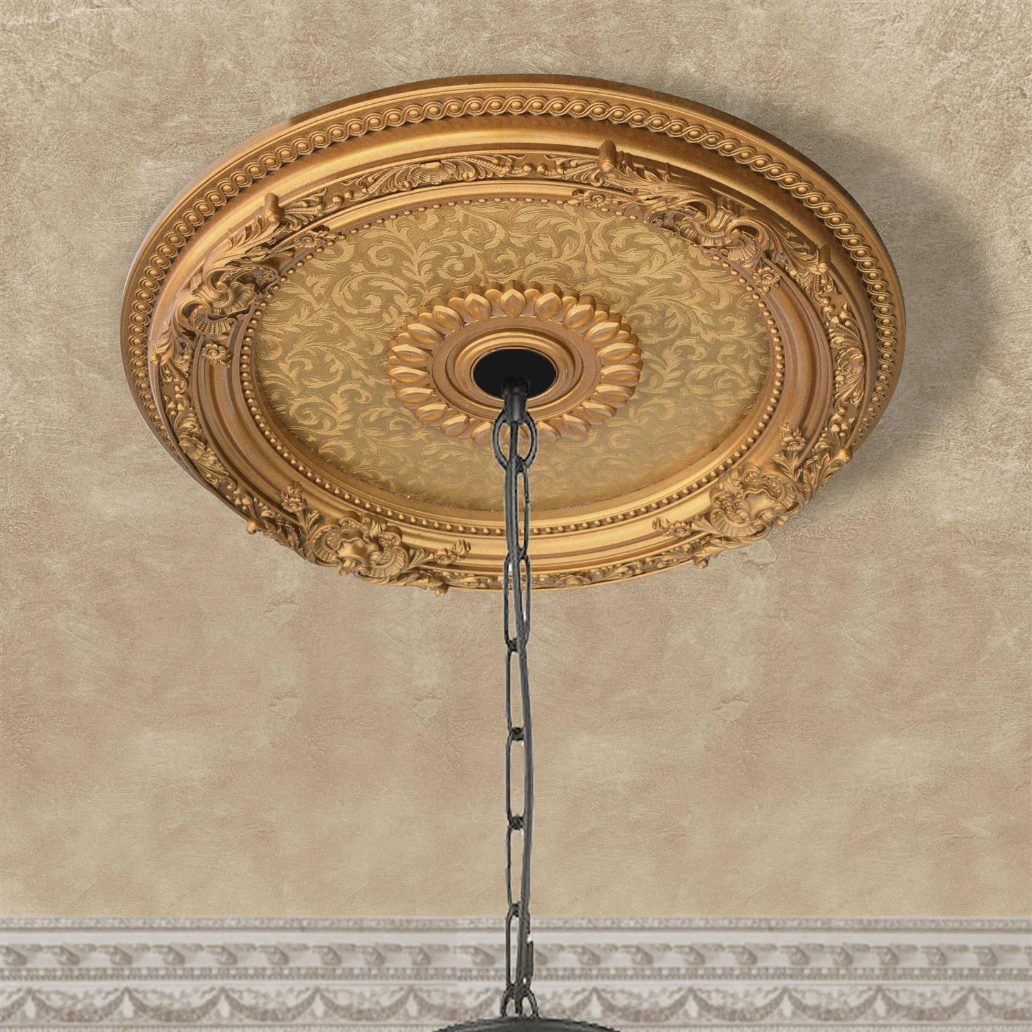 AFD Golden Leaf Chandelier Ceiling Medallion 24 Inch Diameter - Cheap Fitting