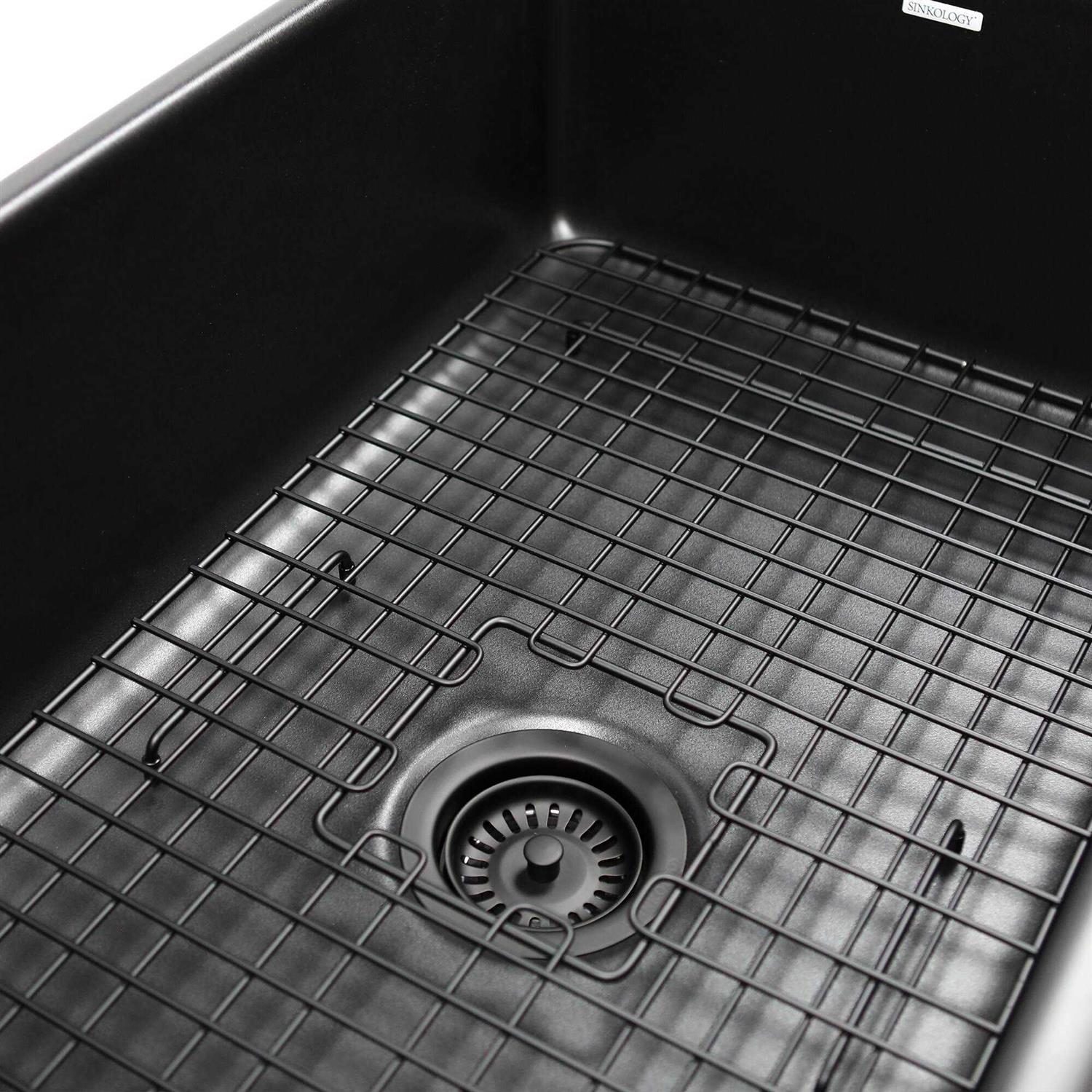 Sinkology SinkSense Matte Black 3.5 Disposal Flange Drain with Stopper TD35-06 - Cheap Fitting