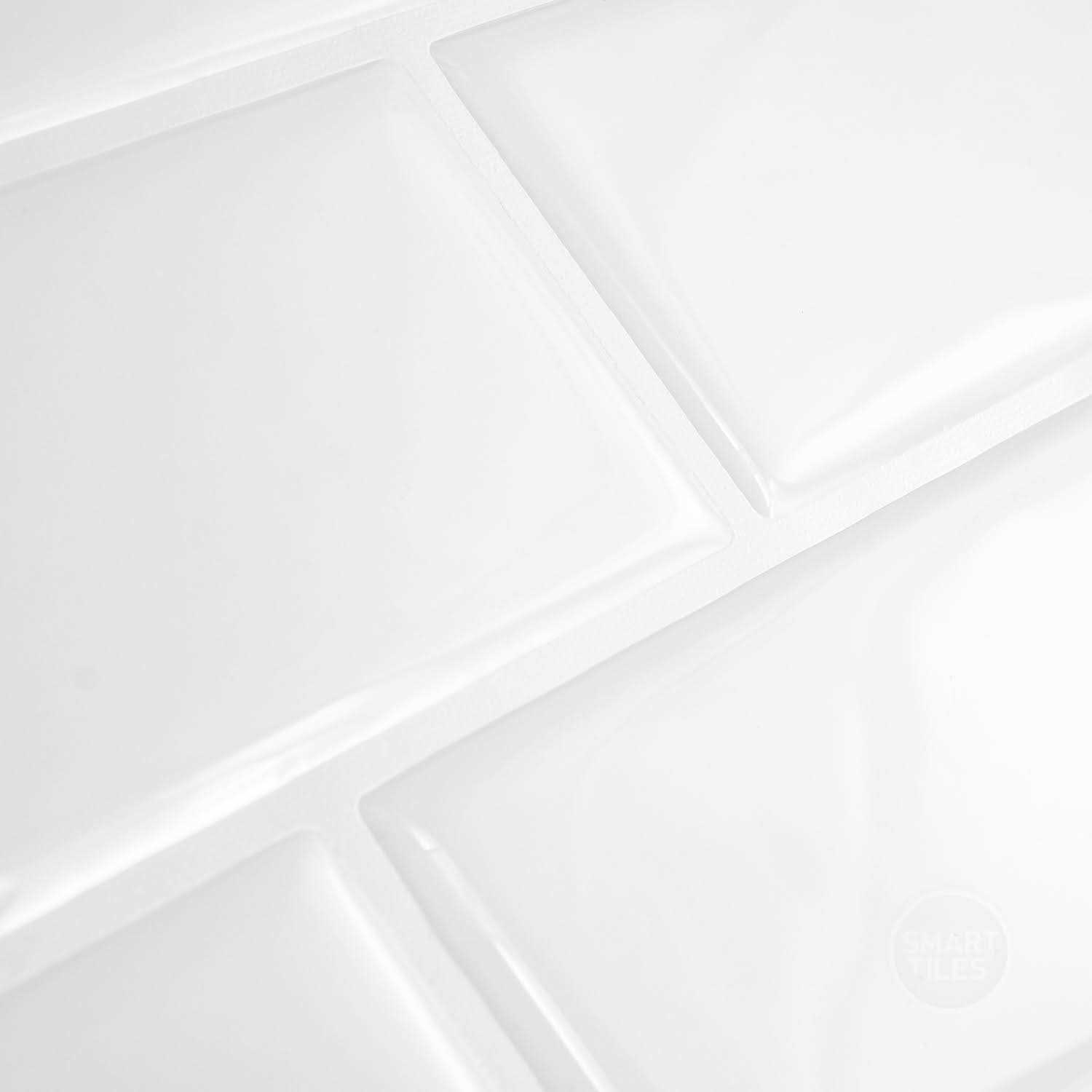 smart tiles Subway White 10.95 in. x 9.70 in. Vinyl Peel and Stick Tile - Cheap Fitting