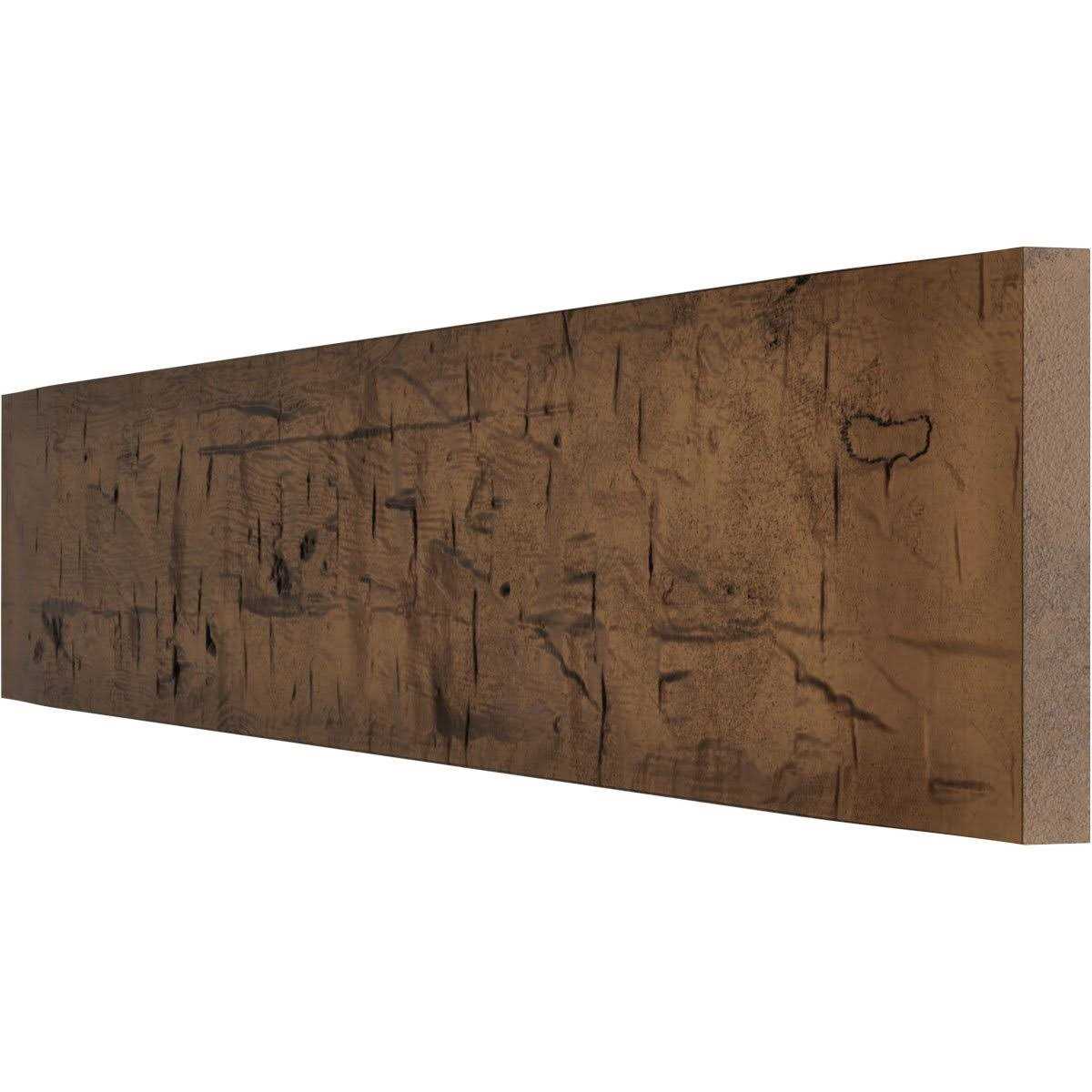 1Thickness 1-Sided Hand Hewn Endurathane Faux Wood Beam Plank - Cheap Fitting