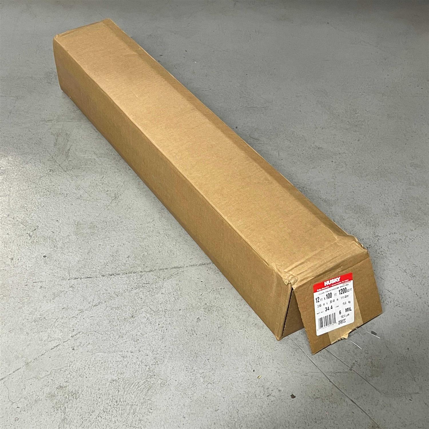 Poly-America 12′ x 100′ Clear 6 Mil Polyethylene Husky Plastic Sheeting - Cheap Fitting