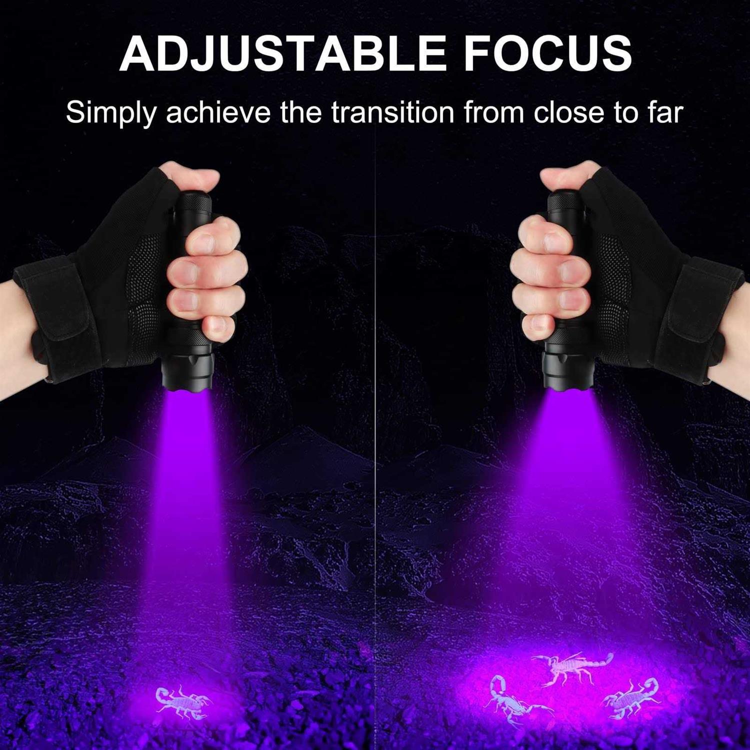 Ultrafire Uv Flashlight 395-405 nm Led Blacklight for Curing Uv Glue - Cheap Fitting