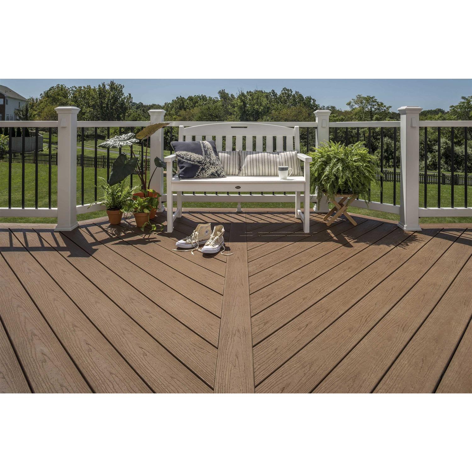 Trex Enhance Basics 8-ft Saddle Square Composite Deck Board SD010608E2S01 - Cheap Fitting