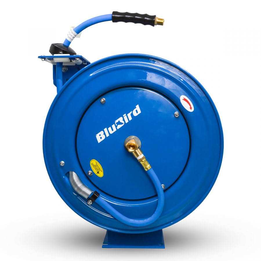 BluBird Bb Air Hose on 18 Gauge Heavy Duty Reel 3/8 x 50 - Cheap Fitting