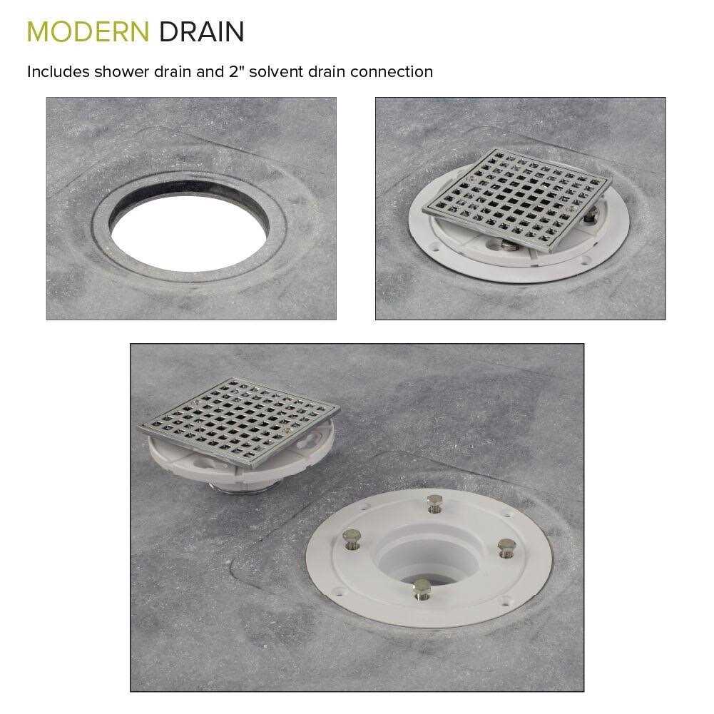Transolid Ftt6030c Ready to Tile 60-in L x 30-in W Shower Base with Center Drain TRS_FTT6030C - Cheap Fitting