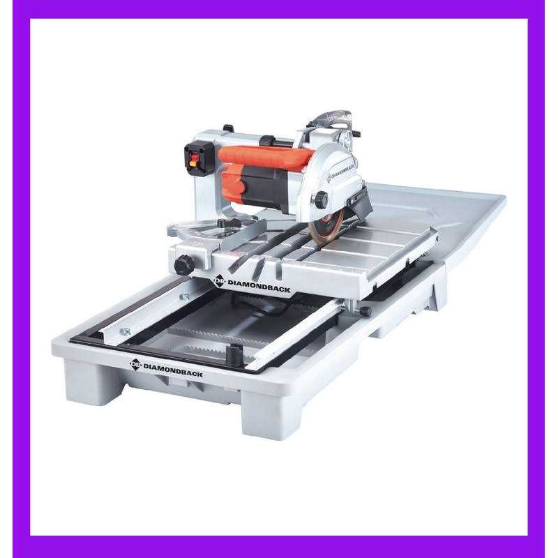 Diamondback 10 Amp 7 in. Wet Tile Saw with Sliding Table - Cheap Fitting