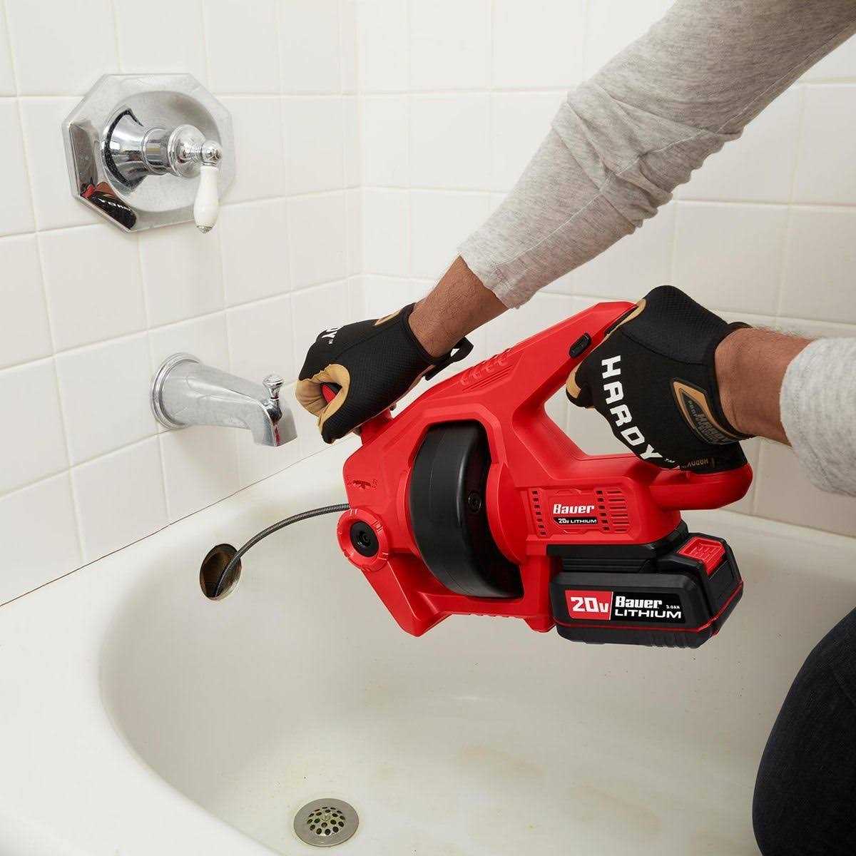 Bauer 20V Cordless Automatic Feed Drain Cleaner - Cheap Fitting