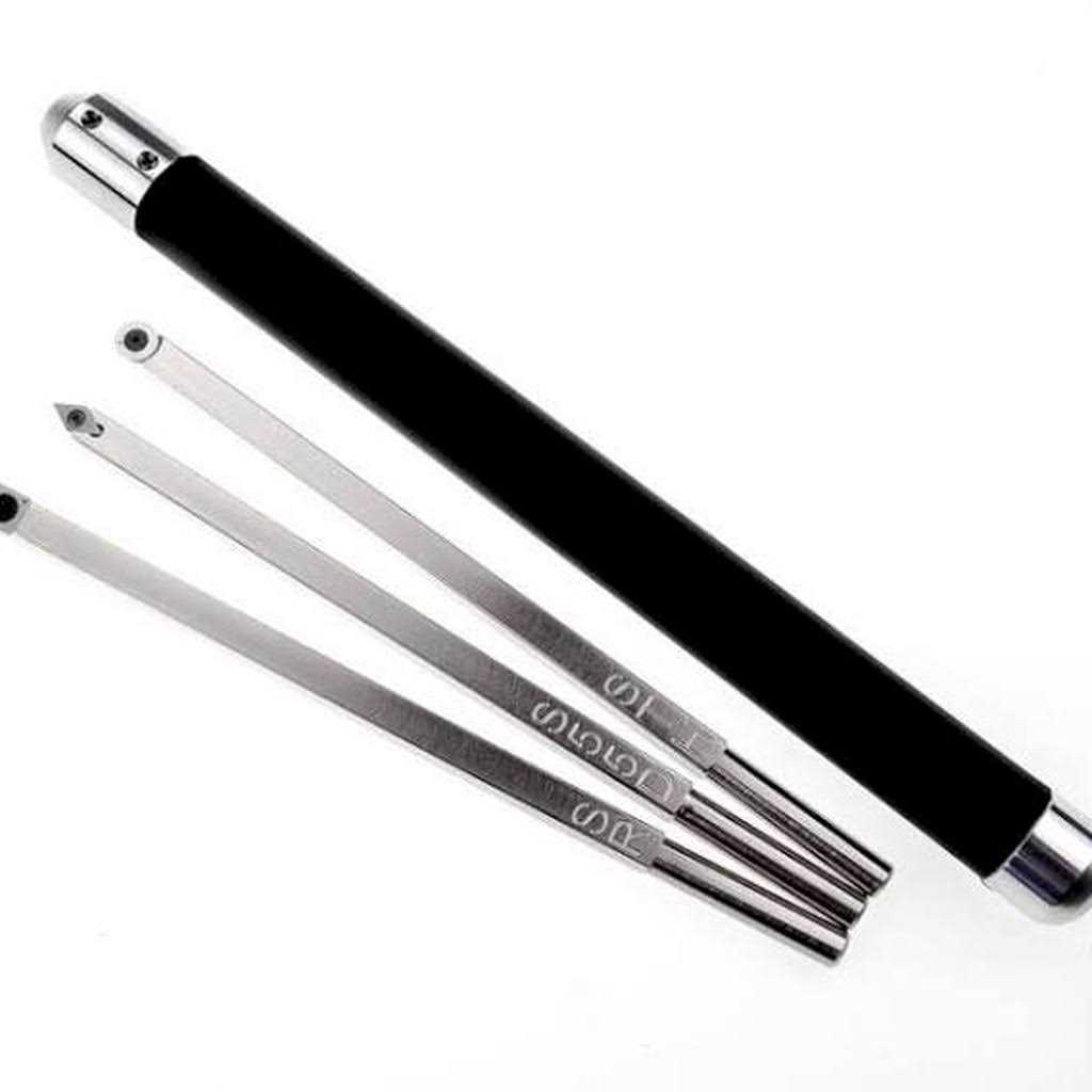 Simple Woodturning Tools Beginners Set of 3 Carbide Turning Tools Hollower Rougher Detailer plus Handle - Cheap Fitting
