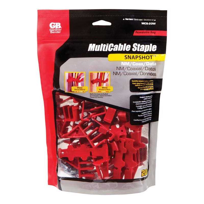 Gardner Bender MCS-20W Snapshot Multi Cable Staple - Cheap Fitting