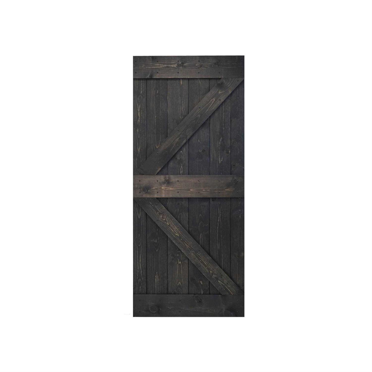 Coast Sequoia 84 in K Knotty Pine Wood Sliding Barn Door Without Hardware Kit - Cheap Fitting