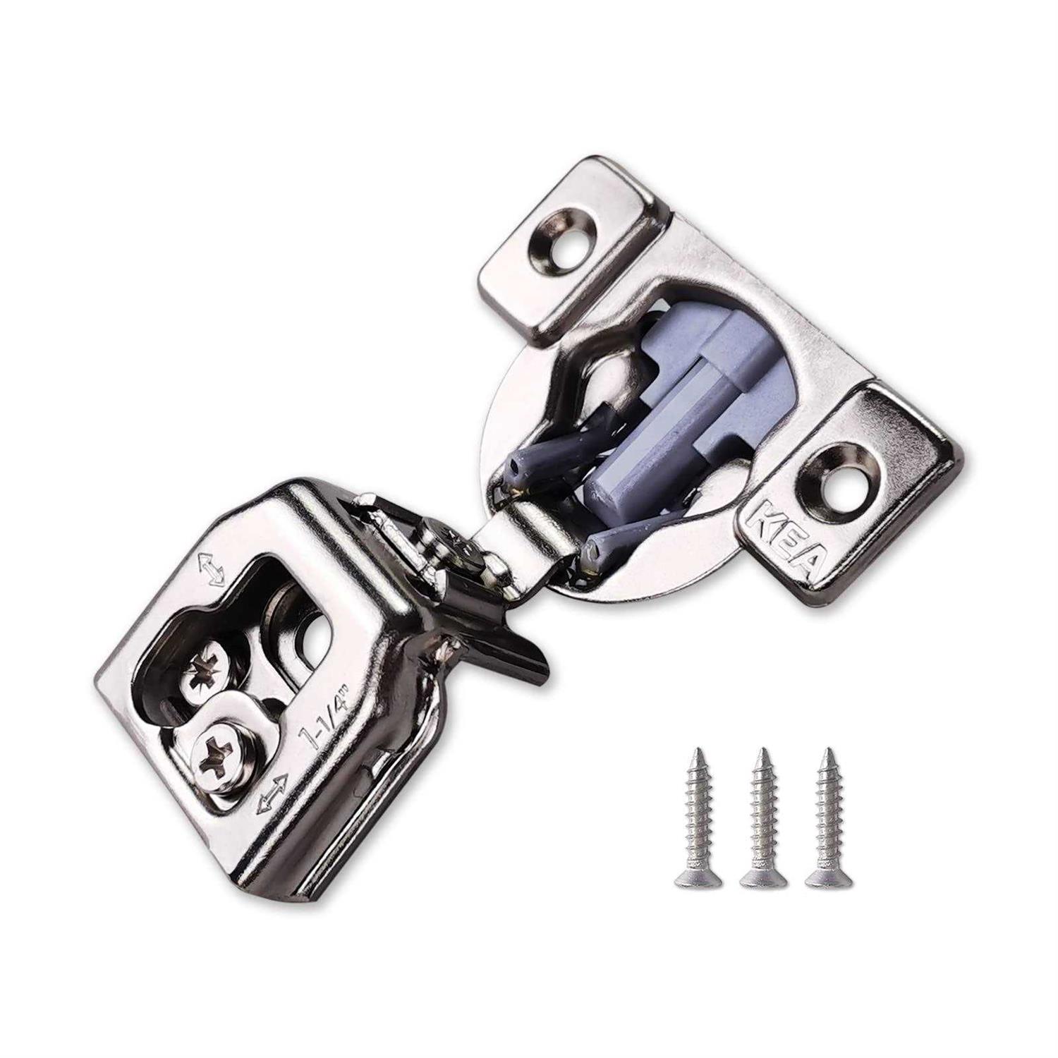 Soft Close Cabinet Hinges,1-1/4” Overlay Face Frame Slow/Quiet/Self Closing 3D Adjustment Kitchen Cabinet Door Hinges - Cheap Fitting