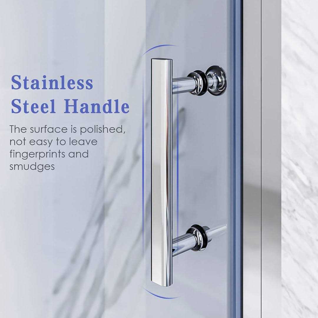 organnice BFH34 34-35 1/4 W x 72 H Folding Frameless Glass Shower Door Pivot Swing - Cheap Fitting