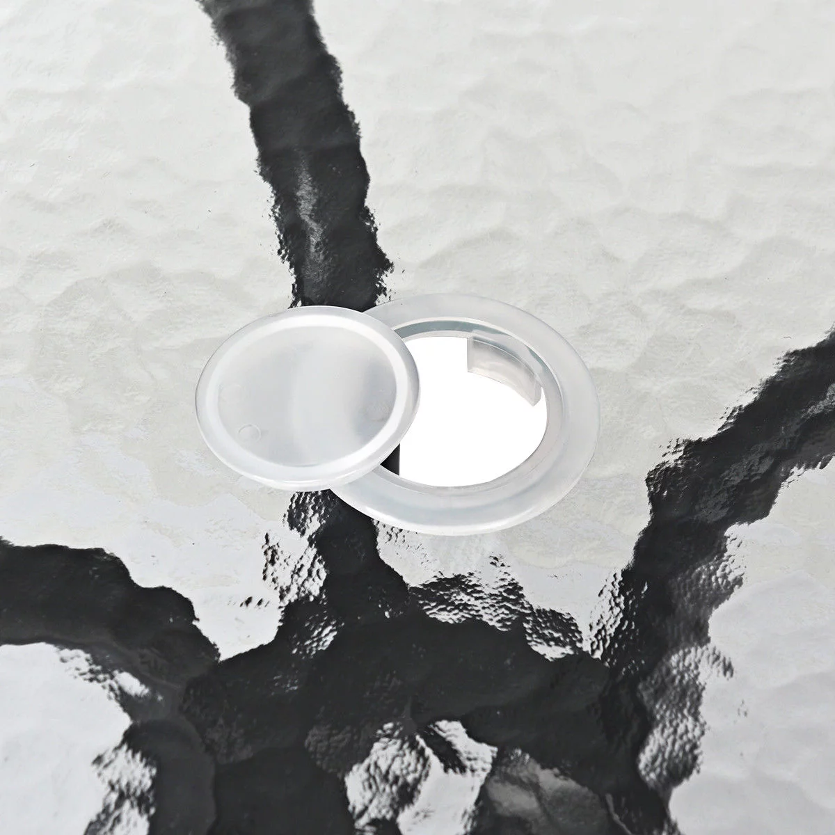 Costway 32''Outdoor Patio Round Table Tempered Glass Top - Cheap Fitting