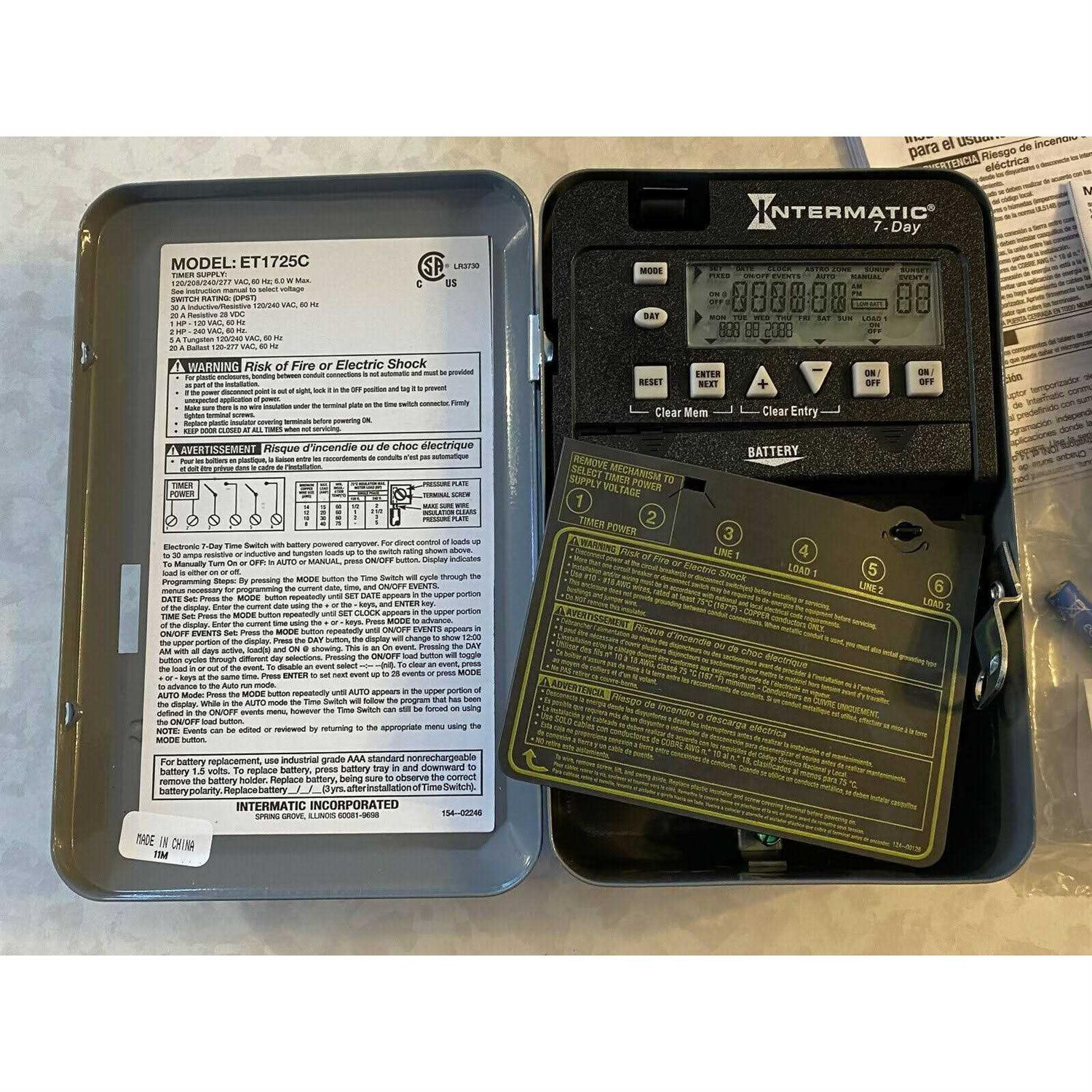 Intermatic ET1725C 7-Day Electronic Time Switch - Cheap Fitting