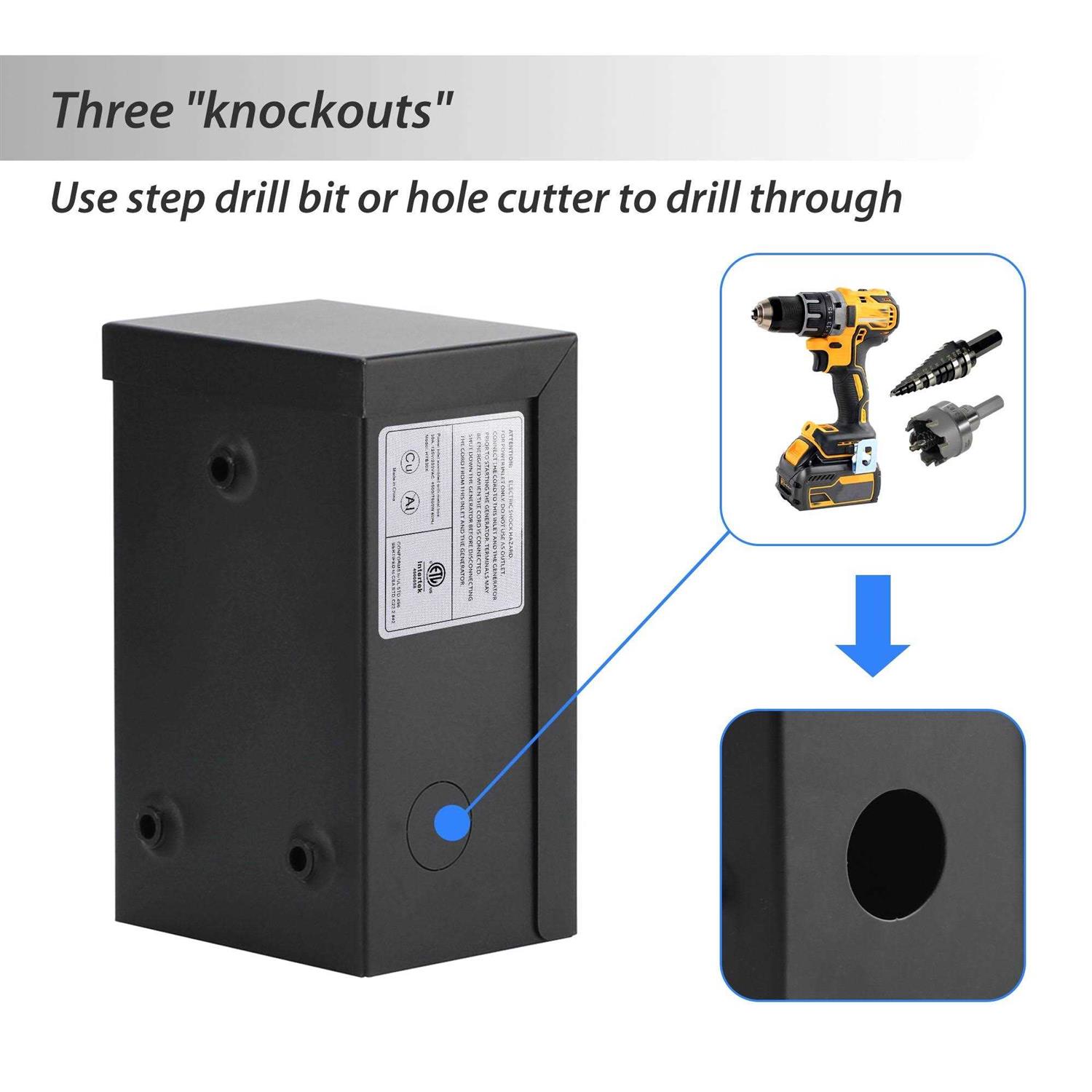 Generator Power Inlet Box 30 Amp Generator Transfer Switch NEMA L14-30P - Cheap Fitting