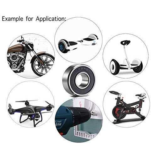 ANCIRS 10 Pack R6-2rs Ball Bearings 3/8”x 7/8”x 9/32” Double Rubber Sealed Miniature Deep Groove Ball Bearing - Cheap Fitting