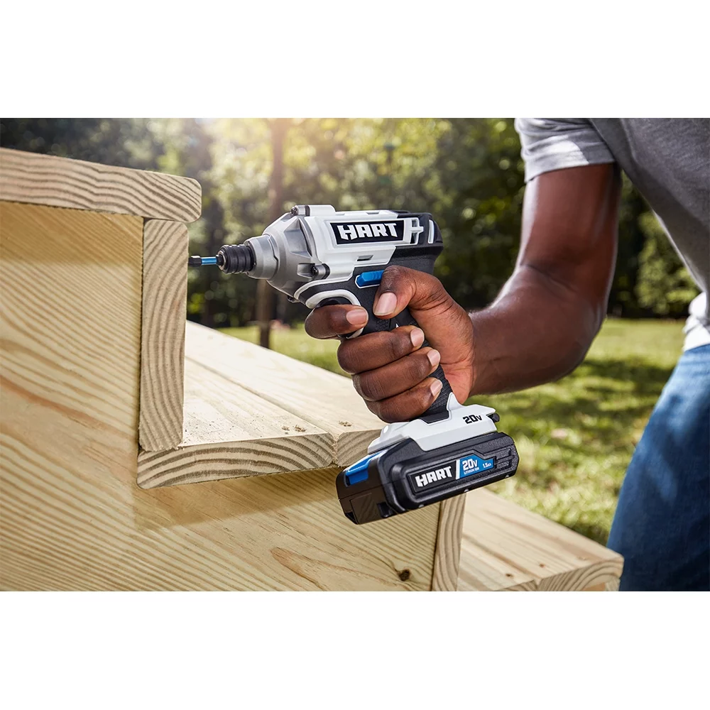 HART 20-Volt 3-Tool Combo Kit with 50-Piece Accessory Kit (2) 20-Volt 1.5Ah Lithium-Ion Batteries - Cheap Fitting