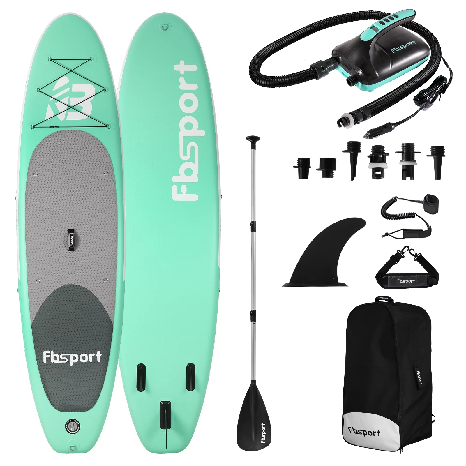 Fbsport Inflatable Elextric Paddle Board, Stand UP Paddleboard 11' Length with Electric Pump SUP Accessories - Cheap Fitting