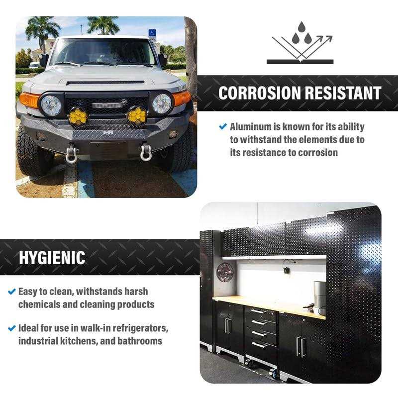 DiamondLife Diamond Plate Sheet Metal Heavy-Duty Genuine Commercial-Grade Anodized Diamond Plate Aluminum Sheet - Cheap Fitting