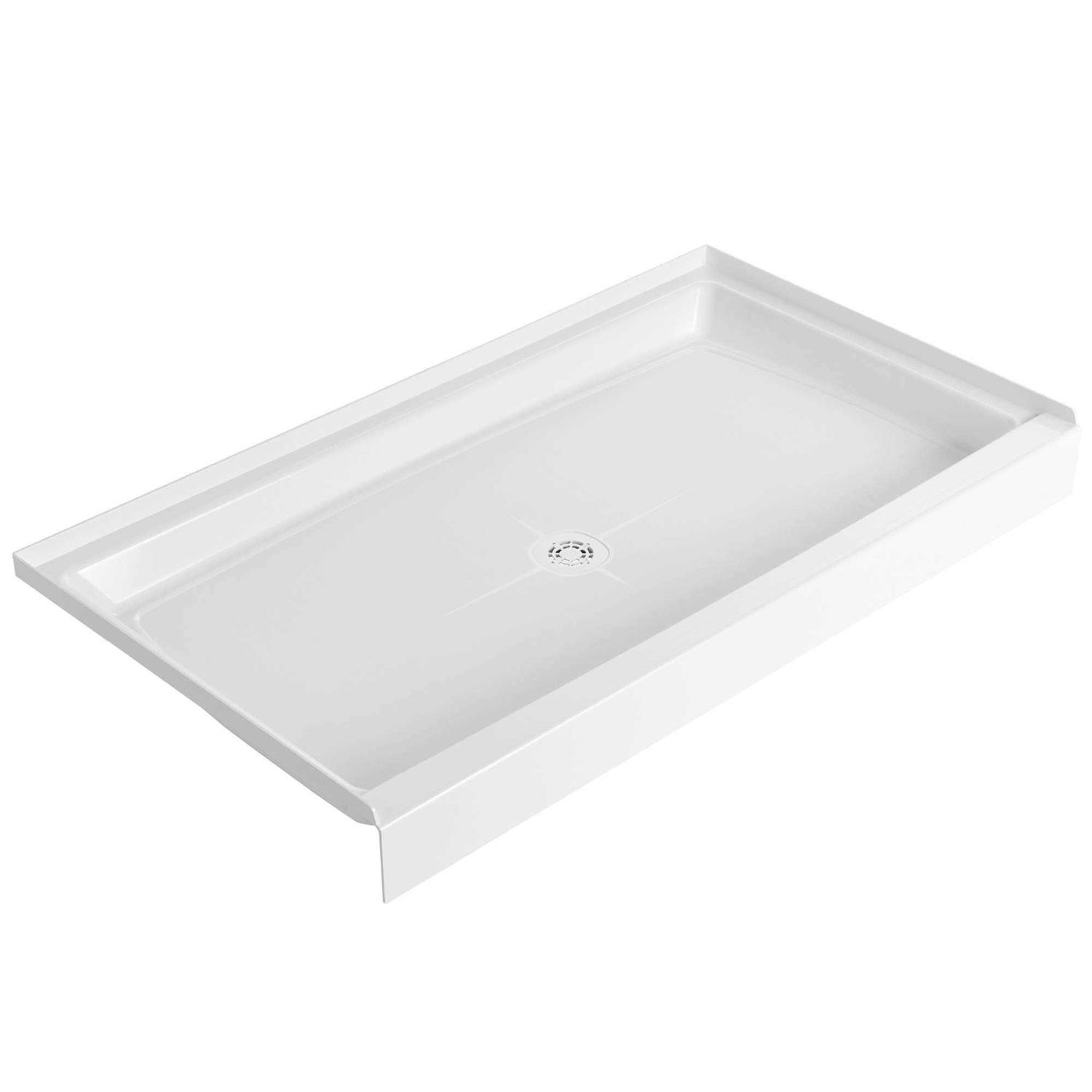 PROFLO PFSB5434 Morenci 54 x 34 Rectangular Shower Base with Single Threshold and Center Drain - Cheap Fitting