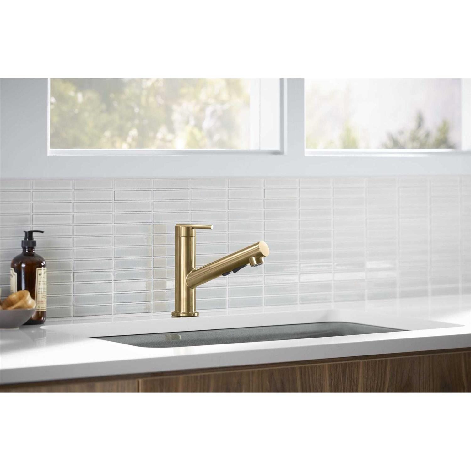 Kohler Crue Single Handle Pull Out Kitchen Faucet - Cheap Fitting