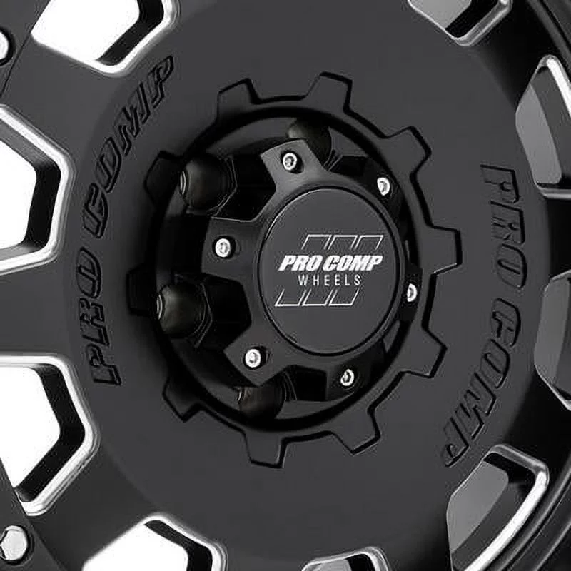 Pro Comp 60 Series Hammer, 17x9 Wheel with 6x5.5 Bolt Pattern - Satin Black Milled - 5160-7983 - Cheap Fitting